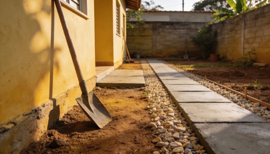 Quintal de terra pode virar área limpa e útil sem gastar com piso caro