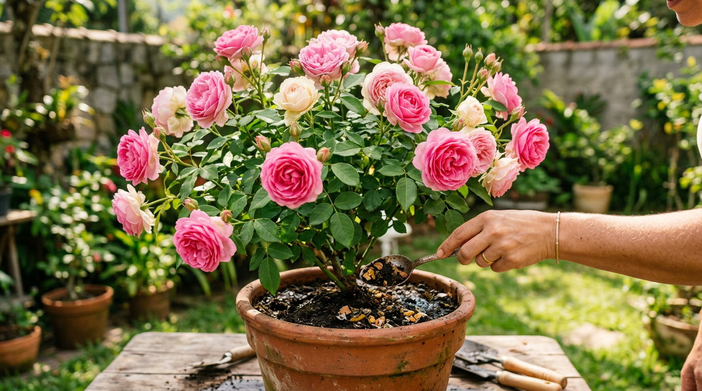Como fazer a roseira florescer o ano todo com 1 ingrediente que todo mundo tem em casa