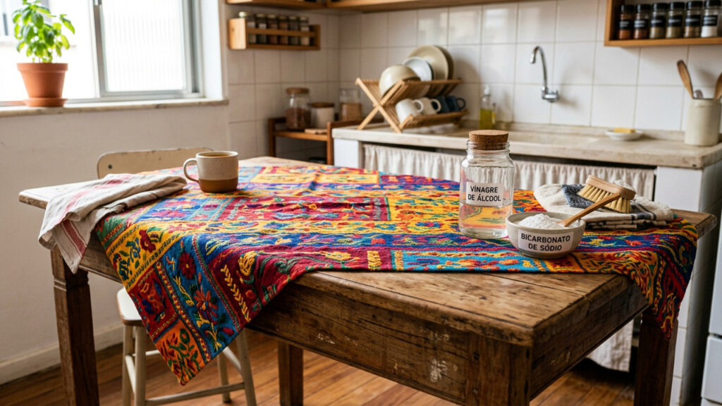 A toalha de mesa da vovó nunca desbotava: o segredo era um ingrediente que você tem na cozinha