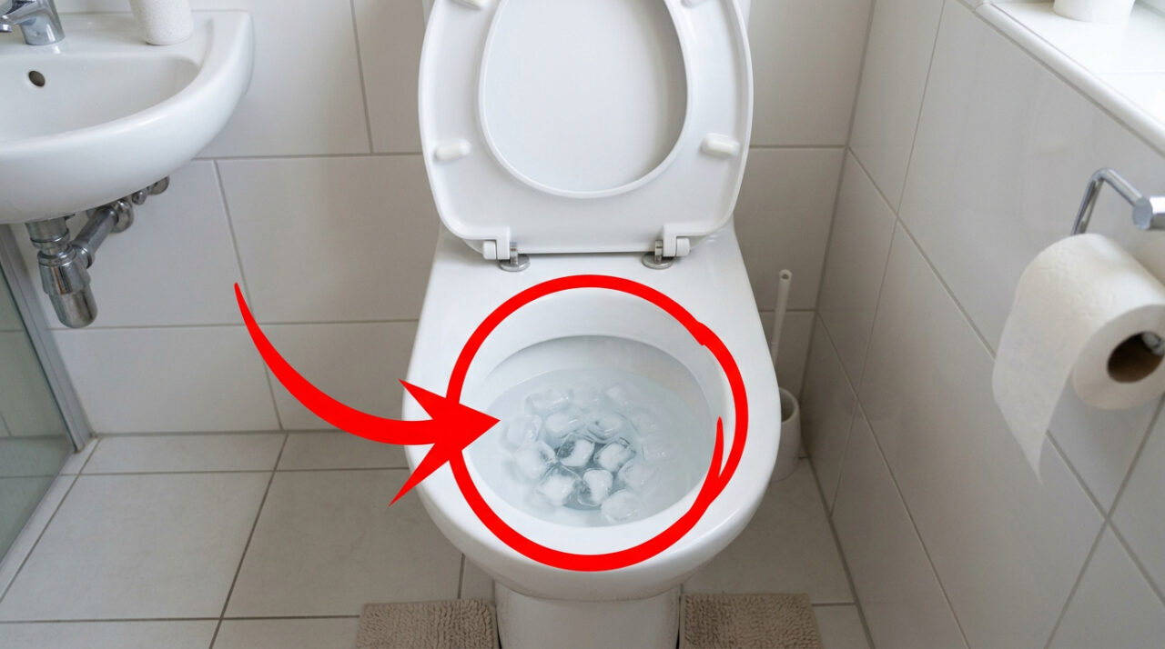 Jogar gelo no vaso sanitário uma vez por semana: para que serve e por que é recomendado