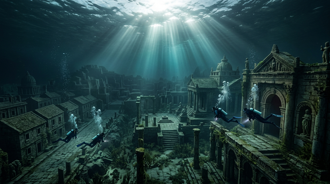 Quando mergulhadores exploraram este lago, encontraram uma cidade perdida de mil anos. O que a engoliu por completo?