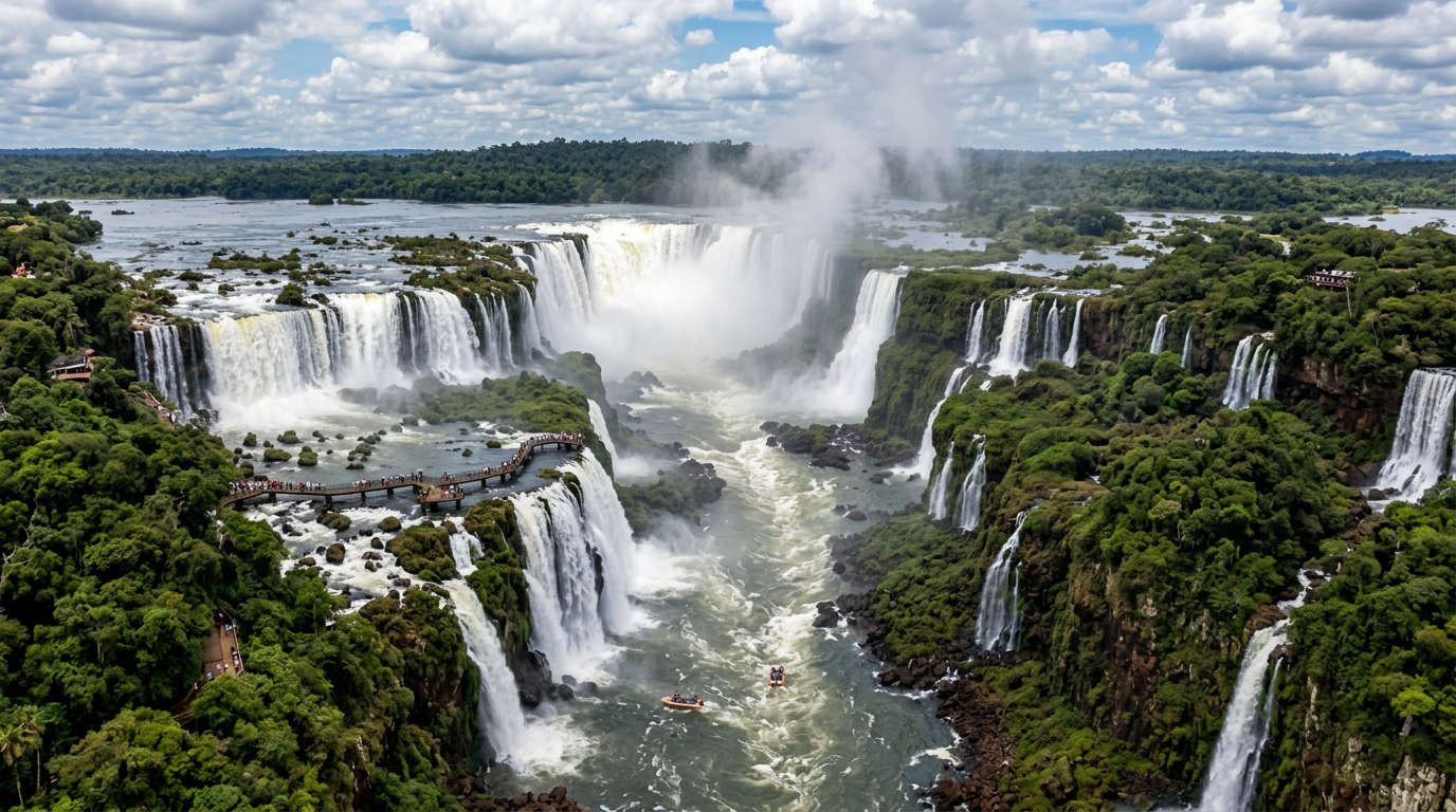 275 quedas, 2.780 metros e uma palavra em tupi-guarani que cumpre tudo que promete e já recebeu 1,9 milhão de visitantes de 190 países