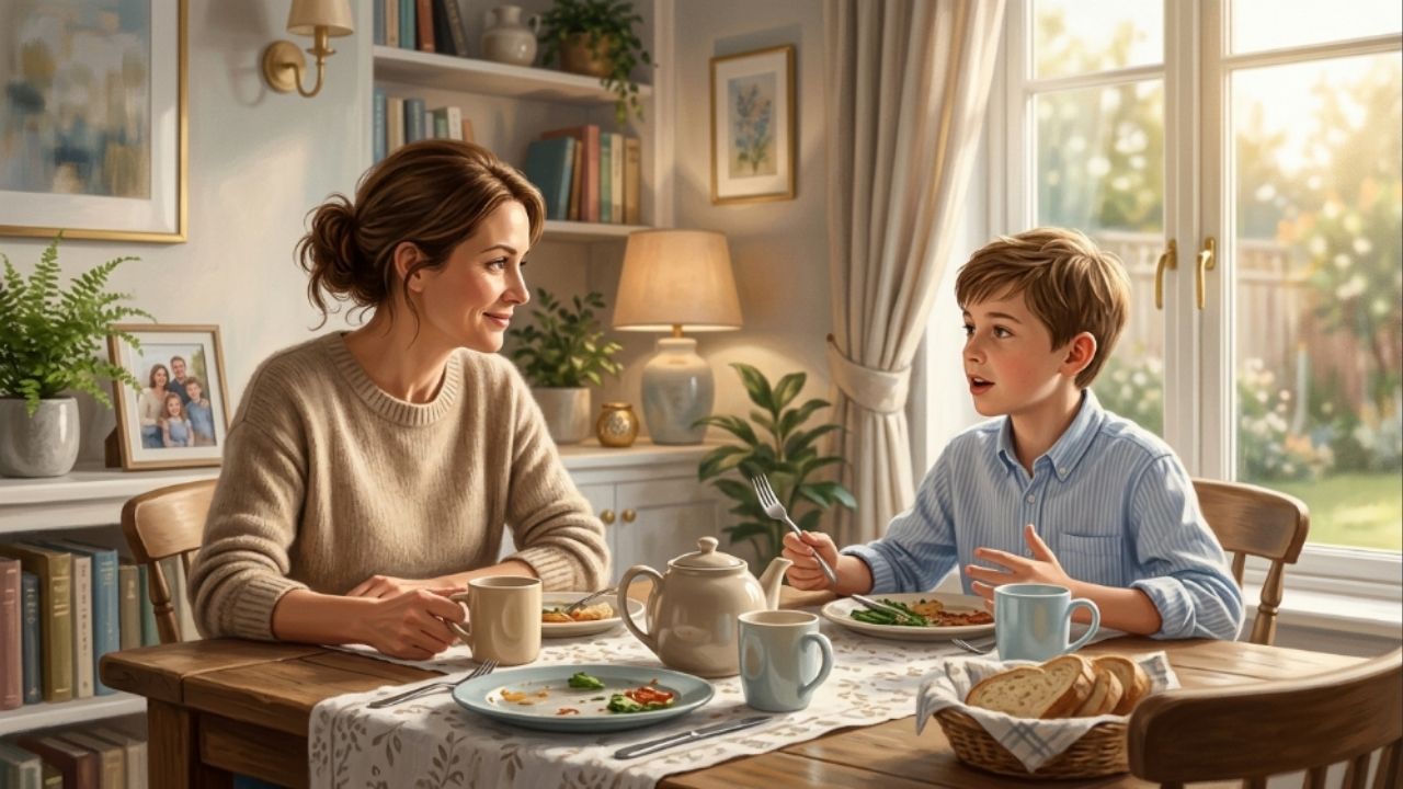Um estudo de psicologia concluiu que mães que conversam frequentemente sobre sonhos e educação com seus filhos têm uma resiliência emocional e familiar sem igual