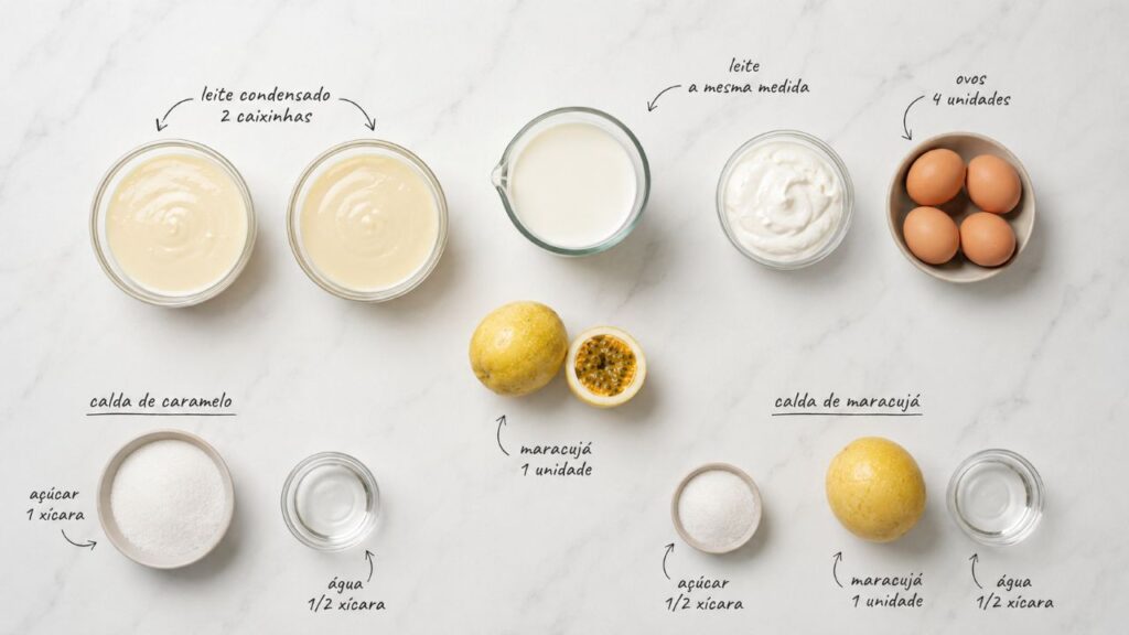 Bata leite condensado, leite, creme de leite e maracujá e faça um pudim cremoso bem geladinho