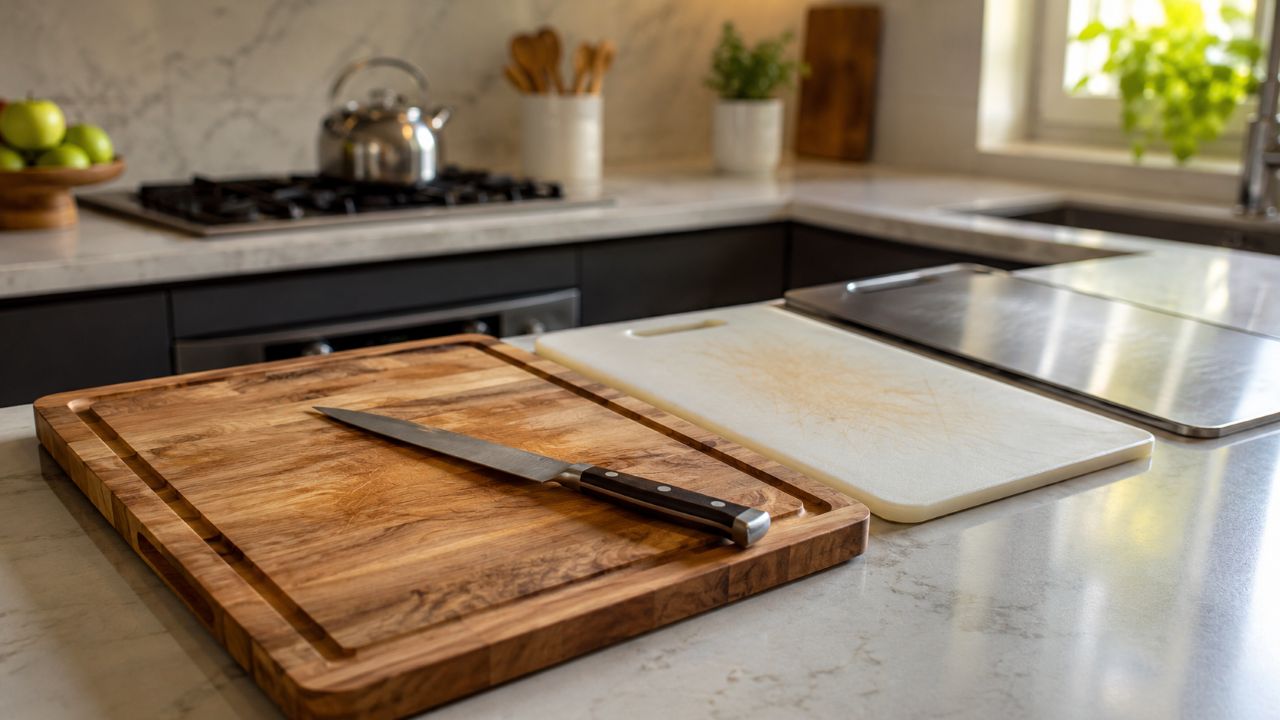 Qual tábua de corte é melhor para usar na cozinha: madeira, plástico ou metal