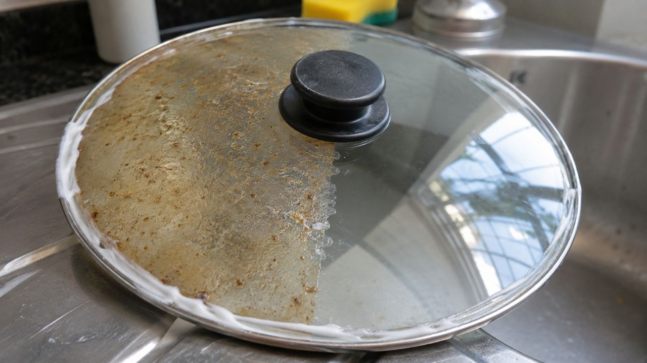 Manchas de gordura na tampa da panela não saíam de jeito nenhum, não importava quanto detergente eu usasse: comecei a limpar com 'uma única gota' e elas desaparecem completamente