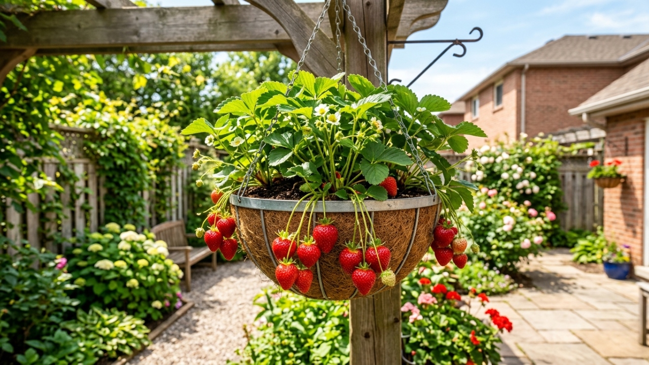 Como plantar morango em vaso e manter os frutos longe da terra com um cuidado simples