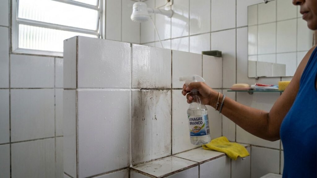 Borrifar vinagre de álcool puro nos rejuntes dos azulejos à noite: para que serve e como a parede fica pela manhã