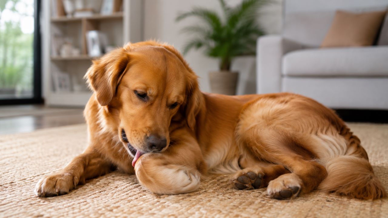 Lambedura frequente nas patas pode indicar incômodo além da higiene