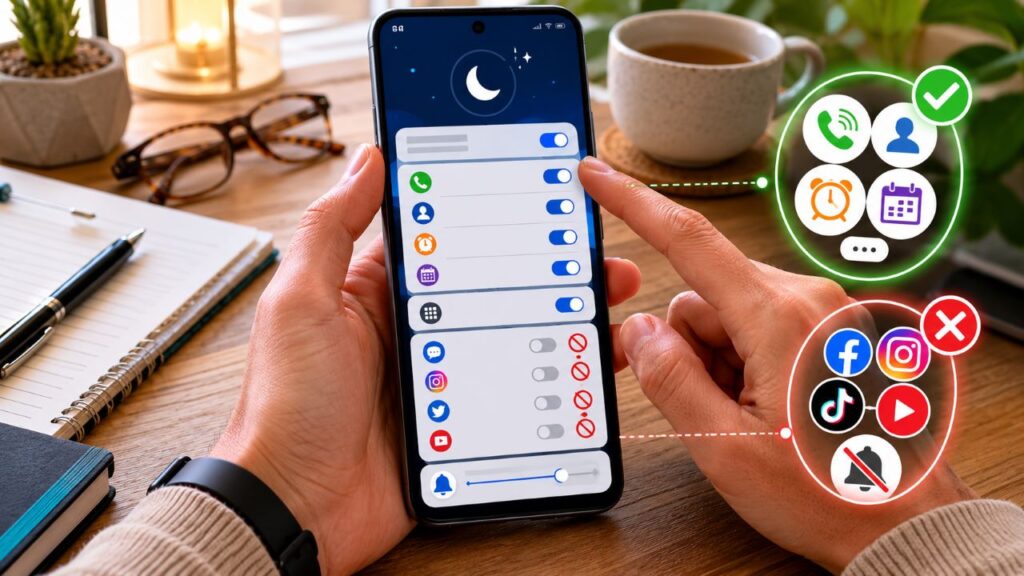 O modo Não Perturbe permite silenciar alertas sem perder contatos essenciais