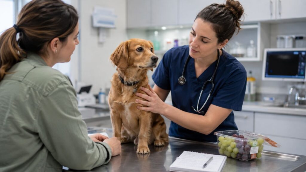 Qualquer ingestão exige contato imediato com um veterinário, mesmo que o cachorro pareça normal