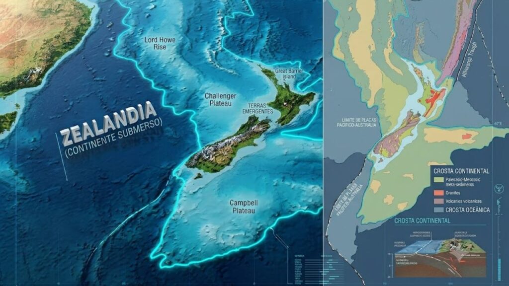 Pesquisas mostram que Zealandia possui características geológicas de um continente próprio apesar de estar 94% submersa