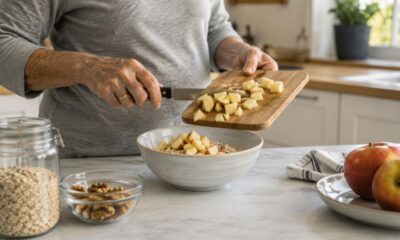 Consumida com casca e combinada com aveia, a maçã ajuda a aumentar a saciedade no dia a dia