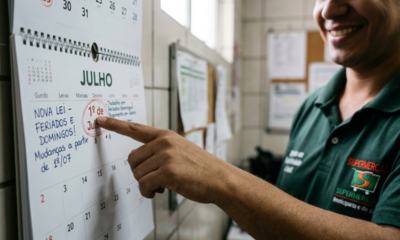 Nova lei muda regras para trabalho em feriados e domingos a partir de 1º de julho