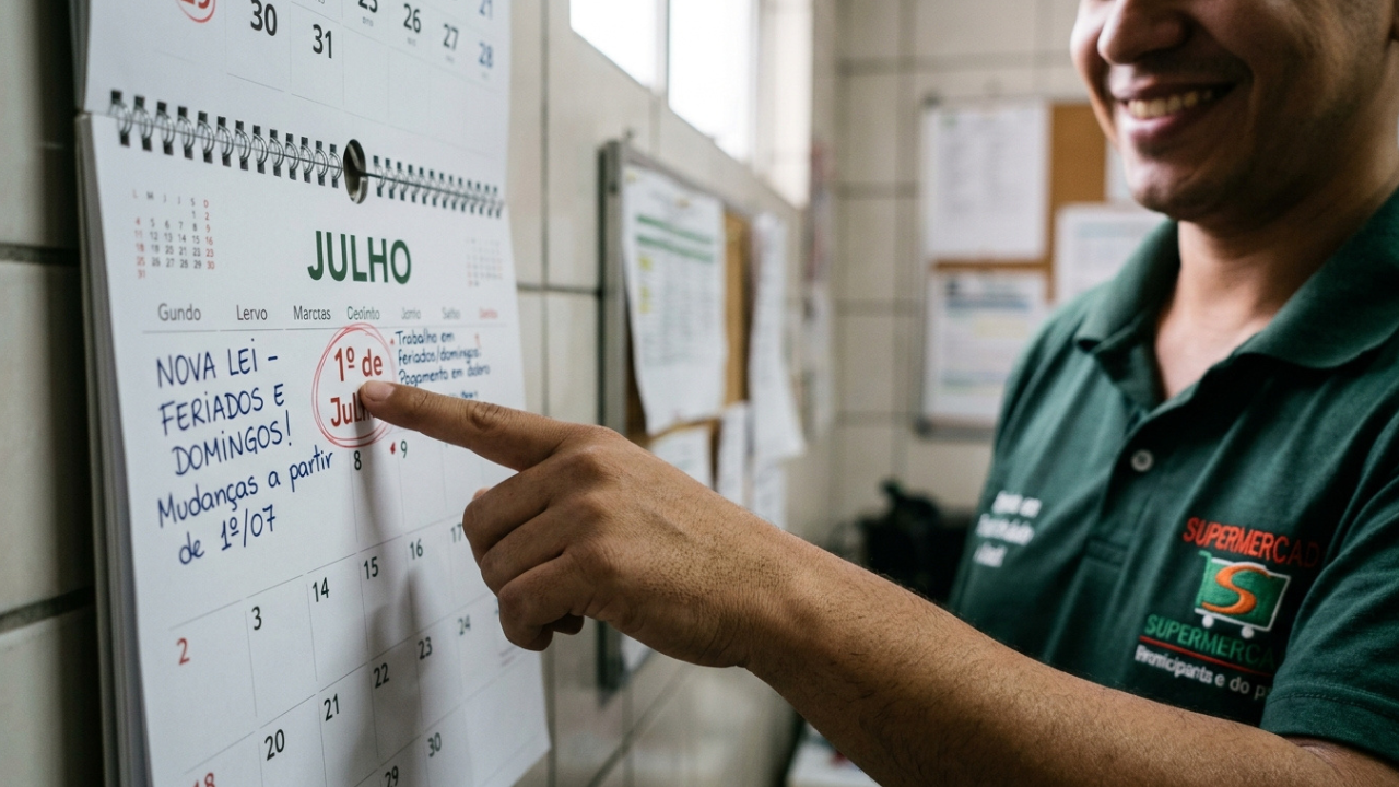 Nova lei muda regras para trabalho em feriados e domingos a partir de 1º de julho