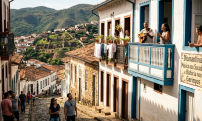 A cidade que foi a maior mina de diamantes do mundo e ainda toca música nas sacadas