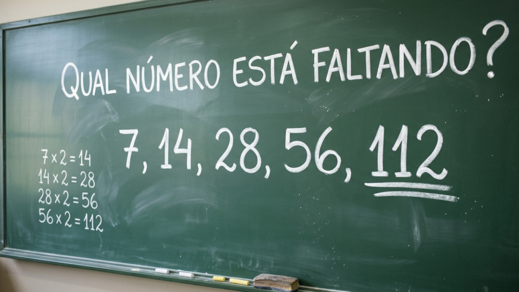 Qual número falta na sequência 7, 14, 28, 56, _? parece simples, mas testa sua atenção