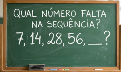 Qual número falta na sequência 7, 14, 28, 56, _? parece simples, mas testa sua atenção