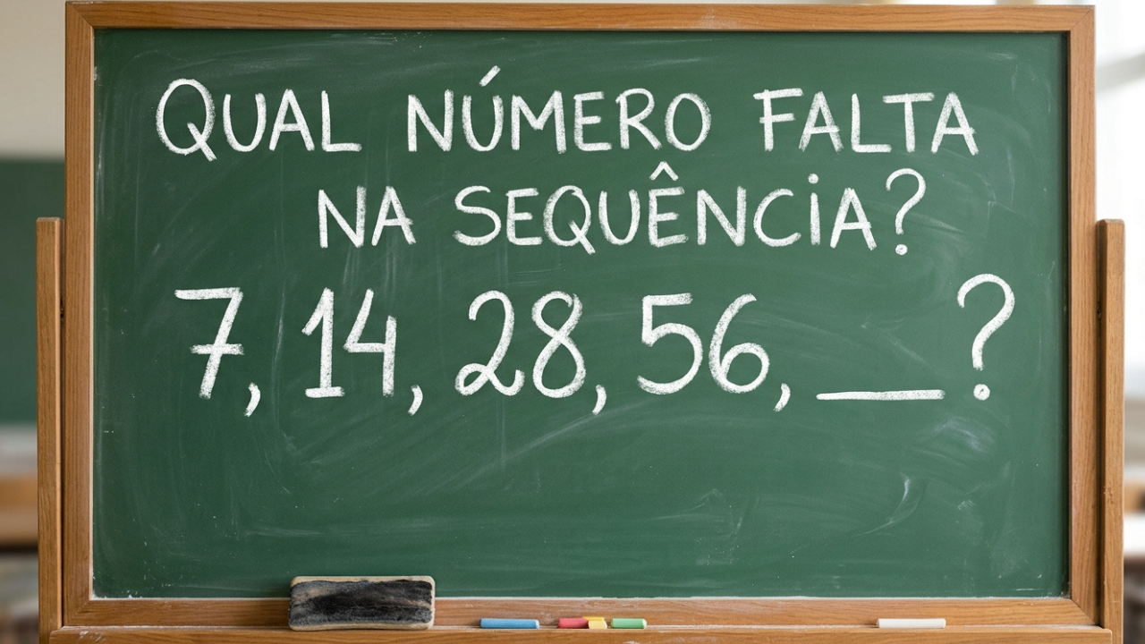 Qual número falta na sequência 7, 14, 28, 56, _? parece simples, mas testa sua atenção
