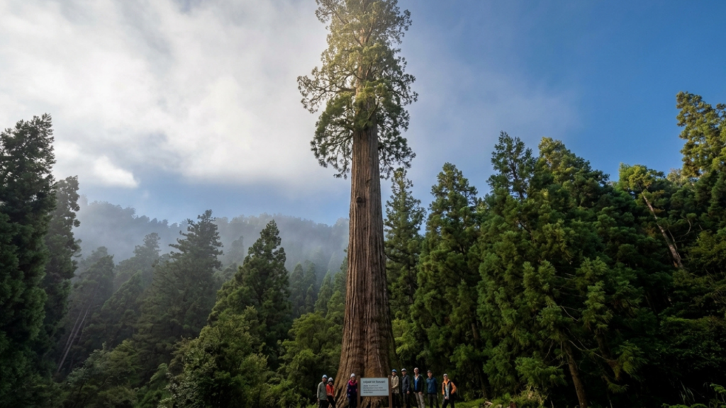 Com mais de 500 anos, a 'Espada do Céu' é a árvore mais alta ao atingir 84,1 metros de altura e foi encontrada por cientistas no Leste Asiático