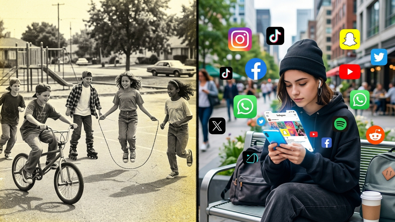 Os adolescentes que cresceram sem redes sociais nos anos 90 não desenvolveram apenas privacidade, mas uma identidade emocional que a geração exposta raramente consegue sustentar