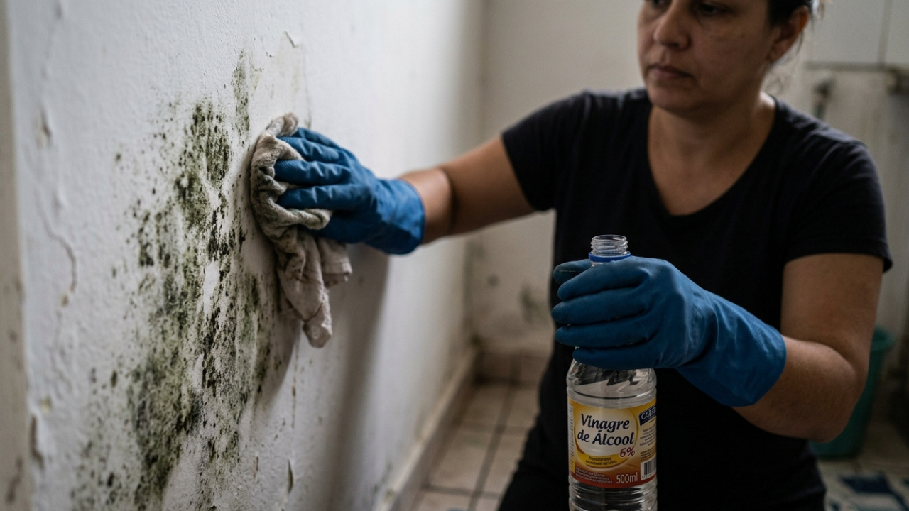 Sem água sanitária nem vinagre: a melhor forma de tirar o mofo da parede do banheiro sem agredir a superfície