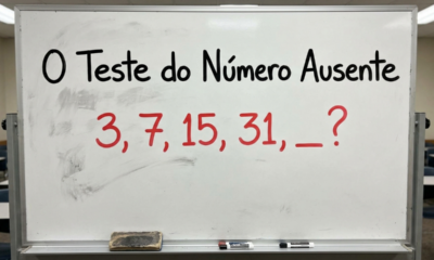 O teste do número que falta, 3, 7, 15, 31, _ faz muita gente errar antes de ver o padrão