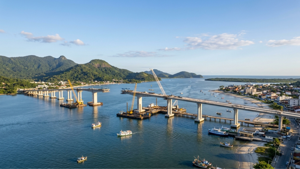 Megaobra de R$ 400 milhões ergue a terceira maior ponte do Brasil e reduz tempo de 30 para apenas 2 minutos de viagem com 1,24 km de extensão no Paraná
