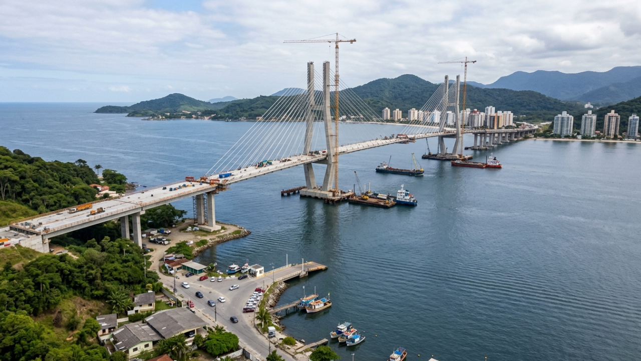 Megaobra de R$ 400 milhões ergue a terceira maior ponte do Brasil e reduz tempo de 30 para apenas 2 minutos de viagem com 1,24 km de extensão no Paraná