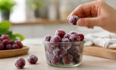 Uva congelada transforma o lanche em uma pausa doce e refrescante