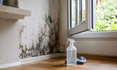 A mistura com água oxigenada contra mofo que ajuda a limpar a parede e reduzir o retorno