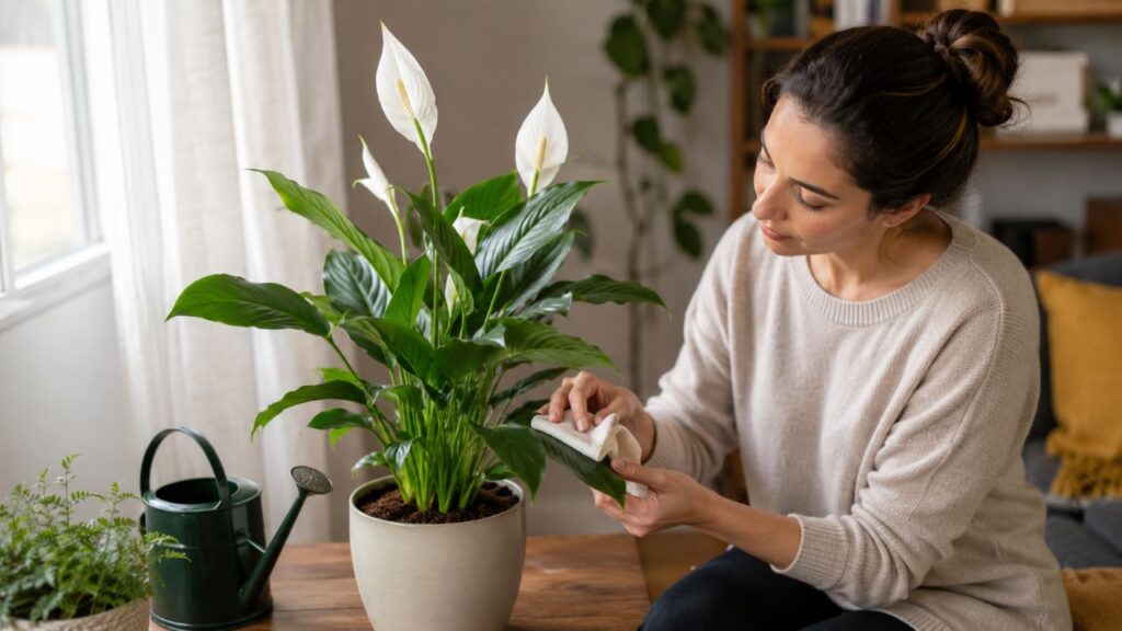 Luz indireta, folhas limpas e rega moderada ajudam no cultivo