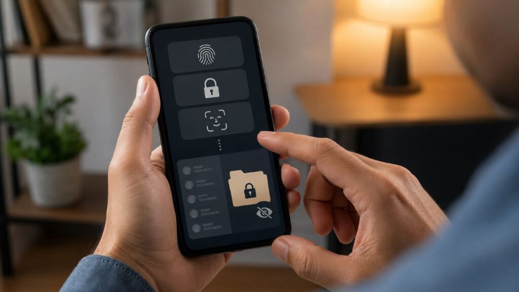 Biometria e código secreto limitam o acesso aos chats selecionados