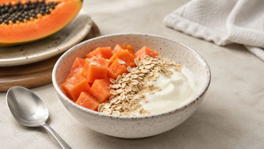 Consumir mamão sem açúcar extra ajuda a aproveitar melhor os nutrientes da fruta