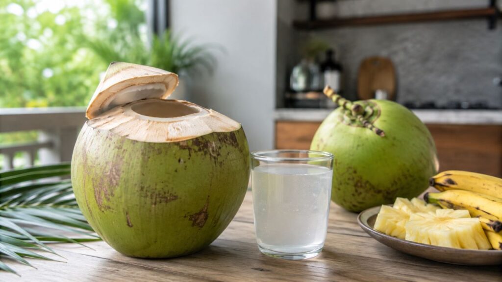 Água de coco pode complementar a hidratação após o suor