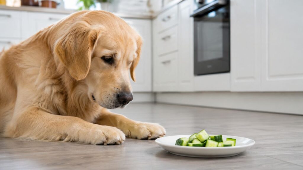 O pepino deve ser servido em pedaços pequenos, sem sal, molhos ou temperos