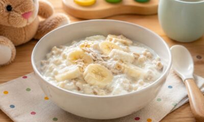 Banana combinada com aveia ou iogurte ajuda a criar lanches simples e mais completos para os pequenos