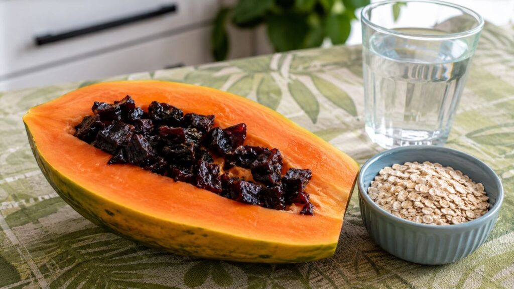 Mamão, ameixa e água ajudam as fibras a agir melhor na rotina intestinal