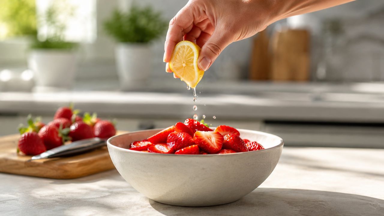 Morango com limão deixa o lanche mais fresco e equilibrado
