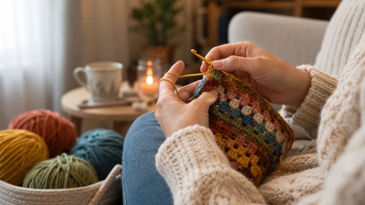 Fazer crochê por 30 minutos pode ajudar a desacelerar a mente e aliviar o estresse