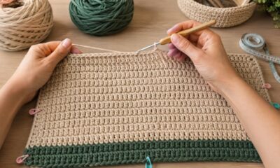 Tapete retangular simples combina produção rápida, baixo consumo de barbante e bom potencial de venda