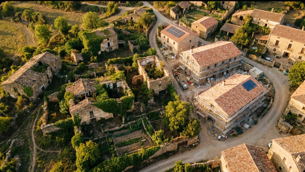 Casal paga R$ 2,07 milhões por uma vila abandonada na Espanha com quase 60 casas, igreja e mais de 6 hectares