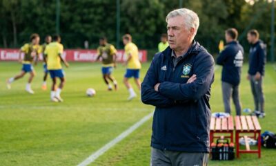 Carlo Ancelotti deu os primeiros sinais sobre a formação da seleção brasileira ao utilizar três jogadores do Flamengo entre os titulares