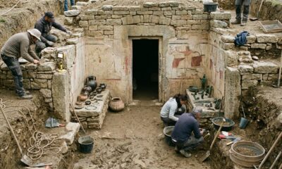 Saqueadores nunca o encontraram: túmulo etrusco de 2.600 anos emerge intacto na Itália