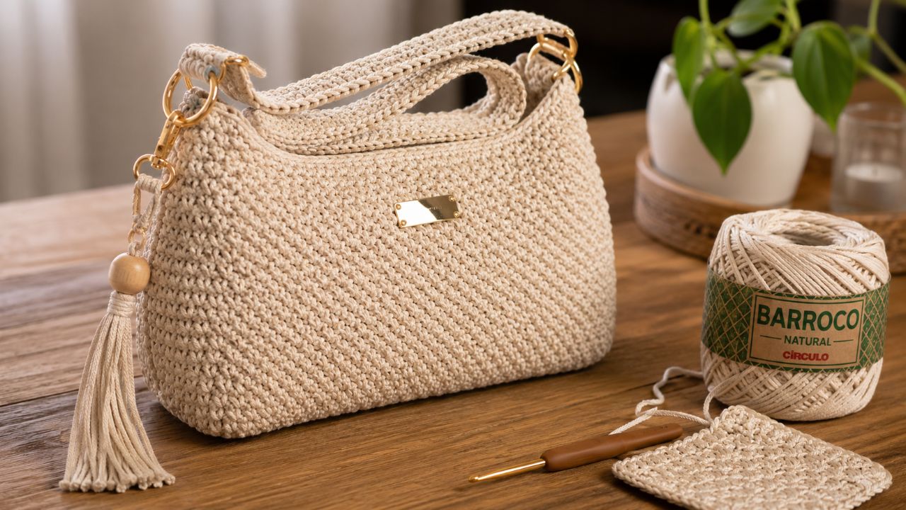 Aprenda a fazer sua primeira bolsa de crochê do zero hoje mesmo