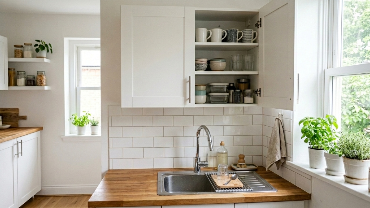 Como fazer armário aéreo simples e ganhar espaço na cozinha sem ocupar circulação