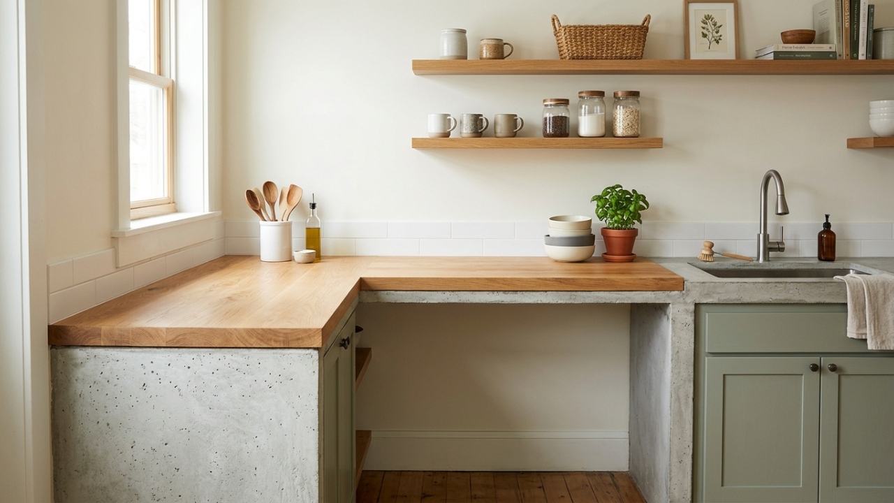 Como fazer uma bancada simples para cozinha ou área de serviço e ganhar mais espaço útil