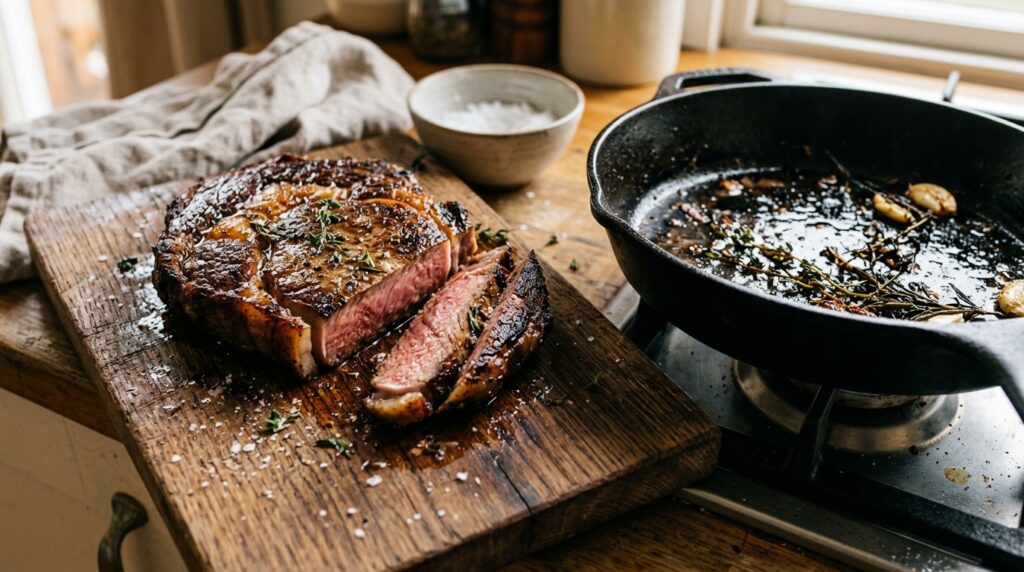 Como preparar o bife perfeito na frigideira, seguindo os princípios da reação de Maillard