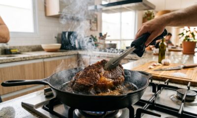 Como preparar o bife perfeito na frigideira, seguindo os princípios da reação de Maillard