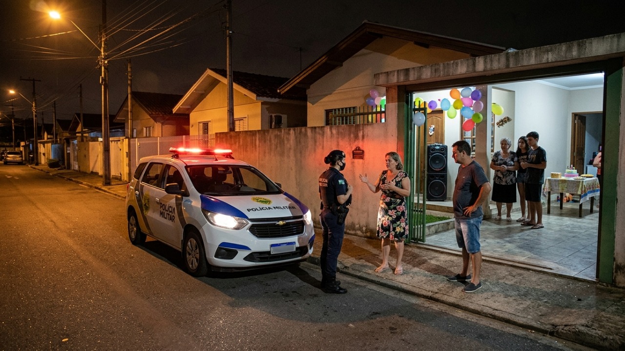 Aniversariante coloca som alto em festa de família, mas o que parecia uma comemoração comum acaba virando conflito com base na lei